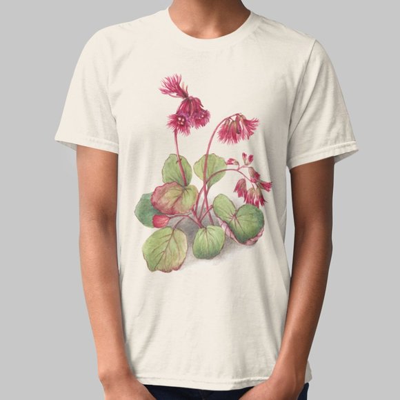 Outfit Bits Tops - Fringed Galax Vintage Floral Print Short Sleeve Graphic Tee T-shirt S M L XL